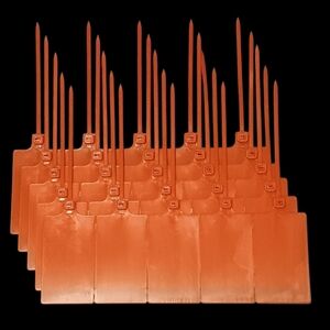 25 Plastic security seals, also known as tamper-evident seals or plastic ties